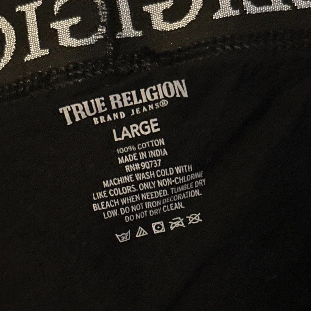 True Religion Men's Black Boxer Briefs,‎ Large